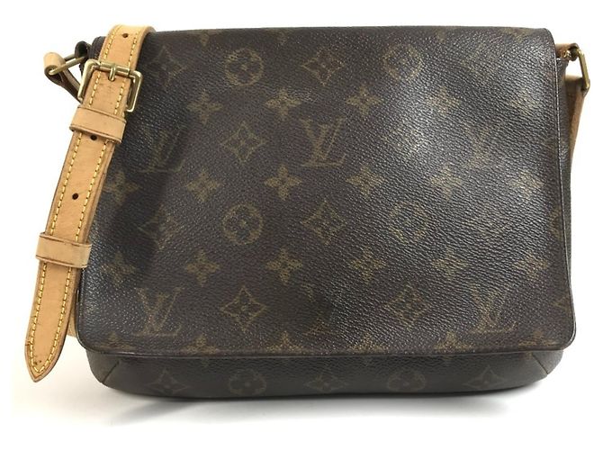 Sac Monogram Musette Tango Louis Vuitton Marron