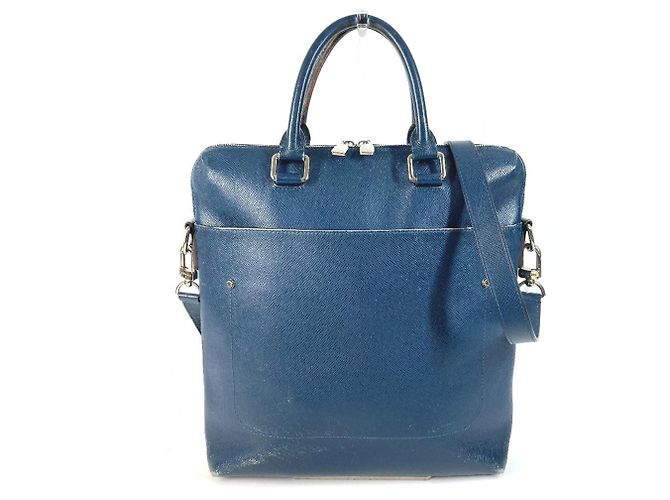 Borsa Verticale Louis Vuitton Taiga Grigori Blu
