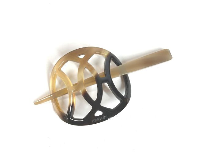 Hermès Accessorio per capelli Kanzashi beige Hermes