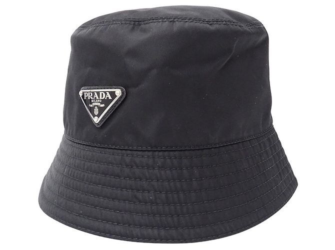 Prada Nylon Re-Nylon Bucket Hat Black