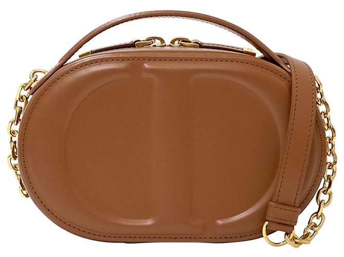 Christian Dior Lederhandtasche Braun