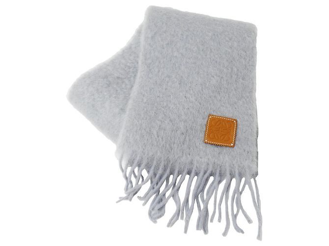 Loewe Women's Gray Wool and Mohair Stole Brown