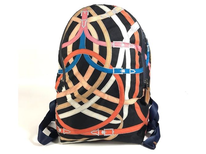 Hermès Mochila Hermes AirSilk Cavalcadour Preto Multicor