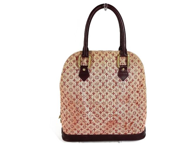 Sac à main cabas Louis Vuitton Monogram Mini Alma Rouge Fuschia