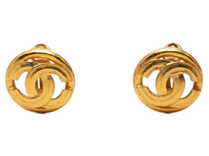 Timeless Orecchini tondi vintage Chanel Coco Mark D'oro