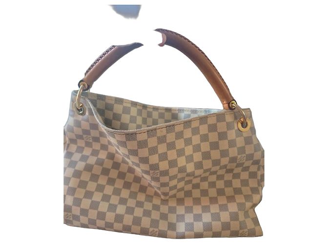 Louis Vuitton Bolsa Damier Azur com alça trançada Damier ebene