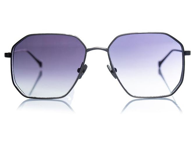 Autre Marque Einstoffen, Metal kunstpilot Sonnenbrille in grau