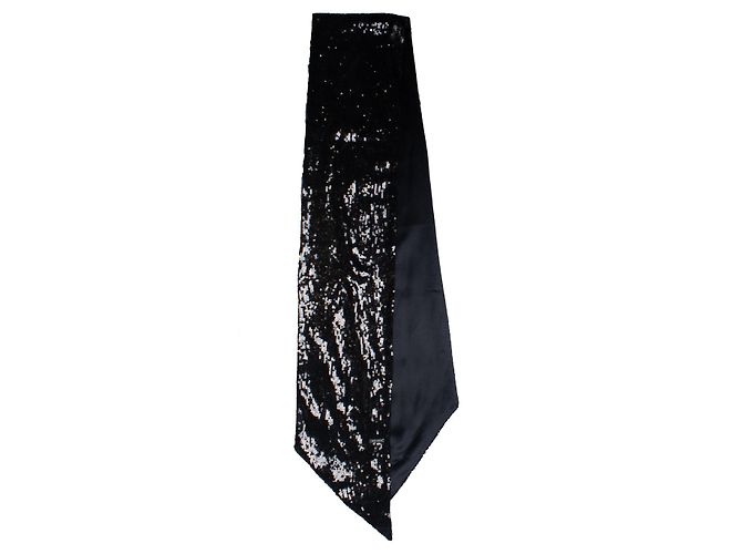 Dsquared2, écharpe smoking noire à sequins