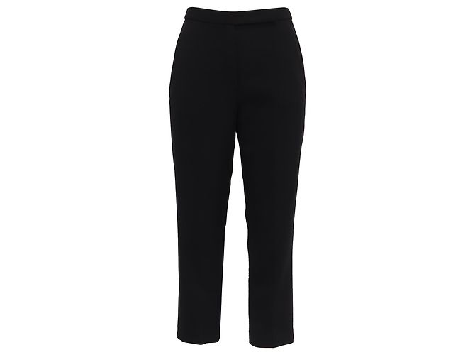 Theory Cropped Trousers in Black Polyester
