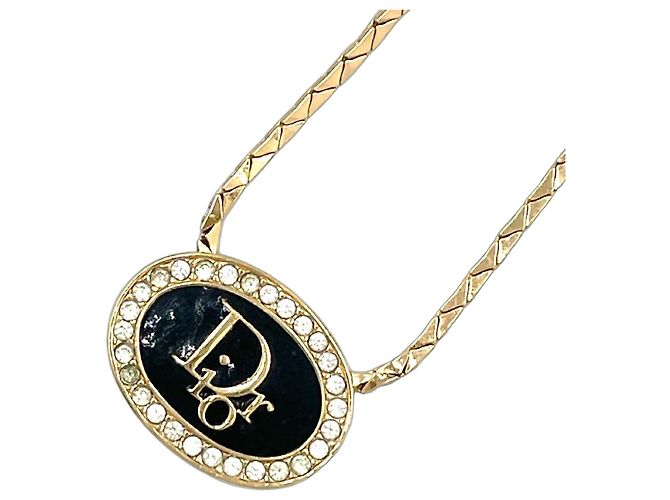 Collana Dior Oval Oblique con strass