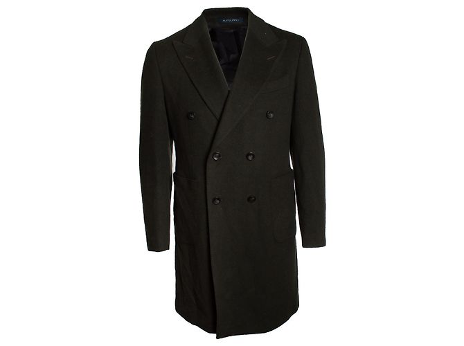 Autre Marque Suitsupply, cappotto in pelo di cammello con patch Lavello Verde