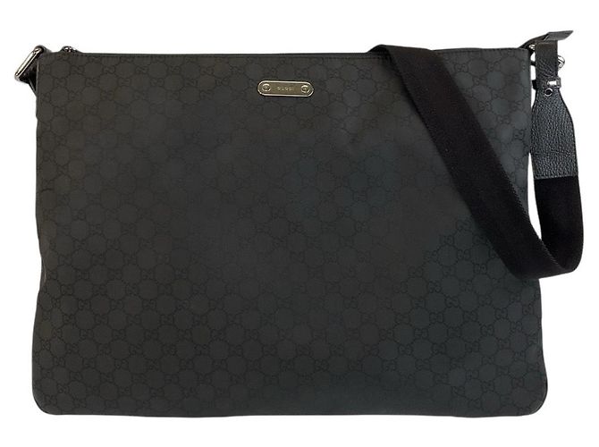 Borsa a tracolla Gucci in nylon e pelle Nero