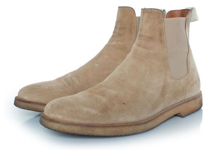 Autre Marque Common Projects, Beige suede Chelsea boots Brown
