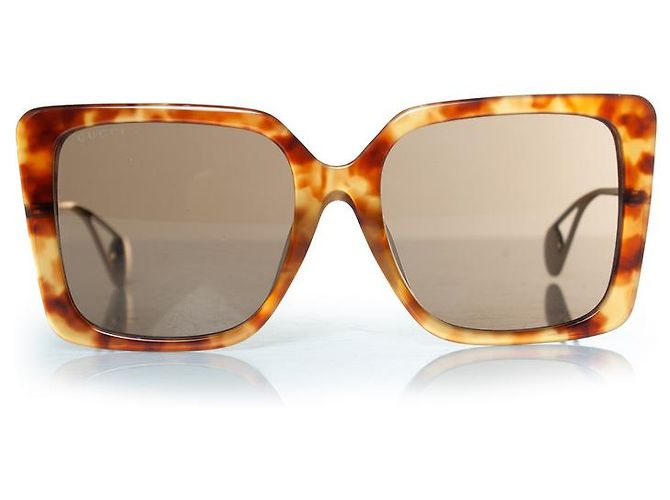Gucci, Gafas de sol Havana oversized marrón Castaño