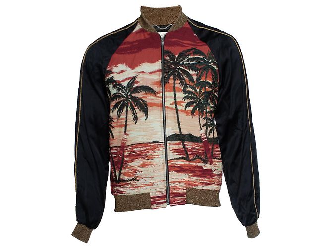Saint Laurent, Paris SS16 Custom Hedi Slimane Bomber Mehrfarben