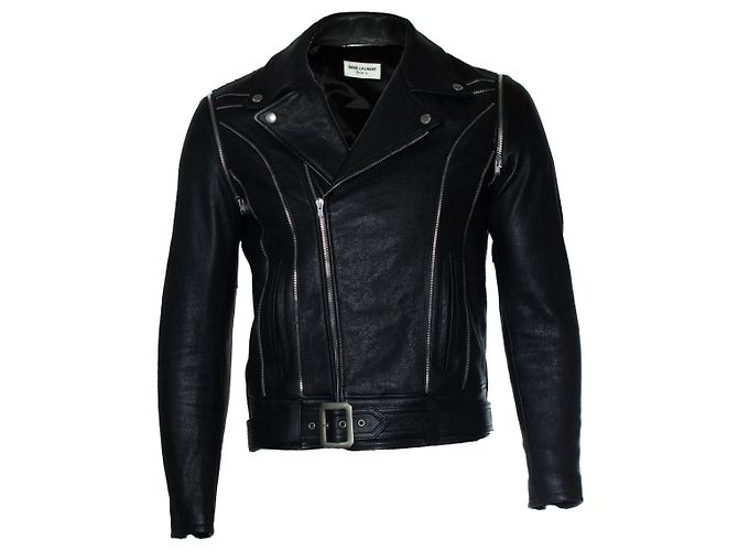 Saint Laurent, 2015 multi zipper leather jacket Black