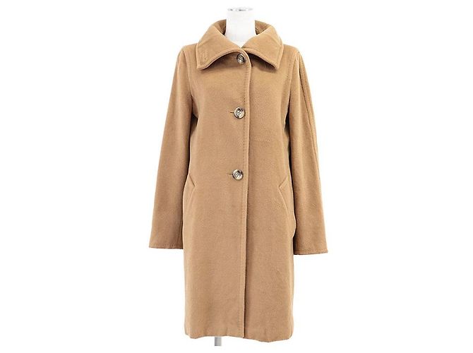 Max Mara MaxMara 100% Wool Coat Beige Camel