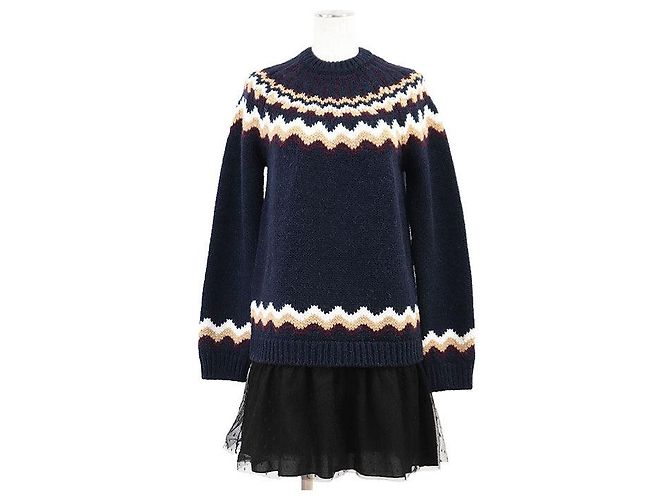 Valentino Strickkleid Blau