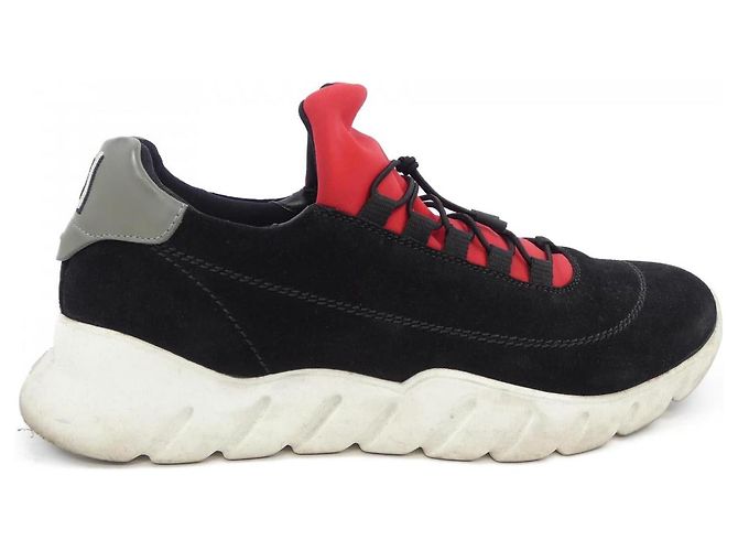 Baskets Fendi Noir Blanc Rouge