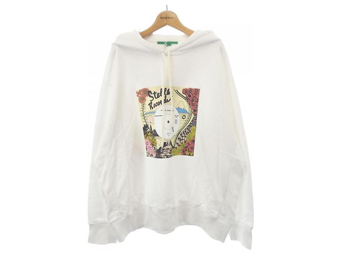 Stella Mc Cartney Stella McCartney Record Hoodie Hoodie Kapuzenpullover Weiß