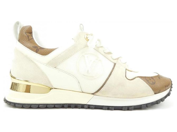 Baskets Louis Vuitton Run Away Marron Beige