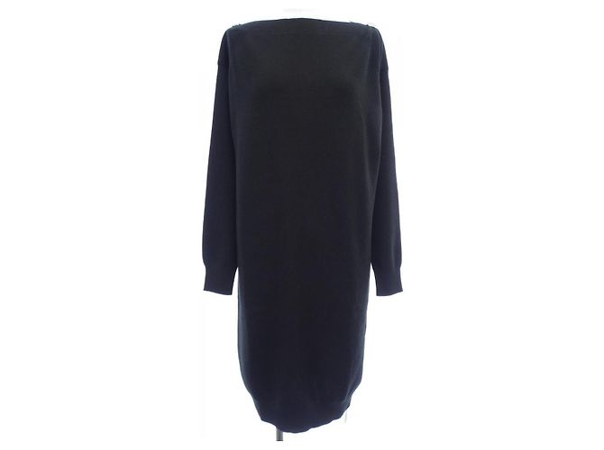 Hermès Hermes Seide-Kaschmir-Kleid 3H2515D634 Schwarz