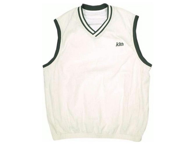 Autre Marque KITH NYC × wilson Reversible Dobby Baumwollweste Beige