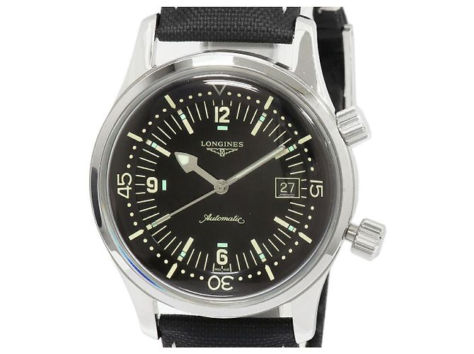 Longines Heritage Legend Diver Edelstahl Schwarz