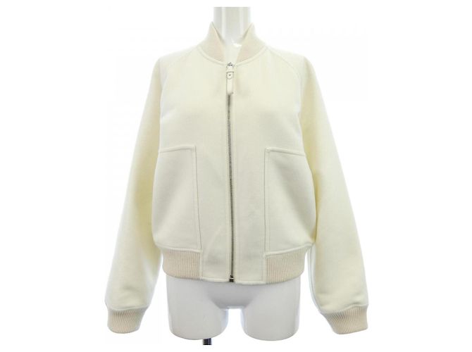 Hermès Hermes Double Face Cashmere Jacket 36 White