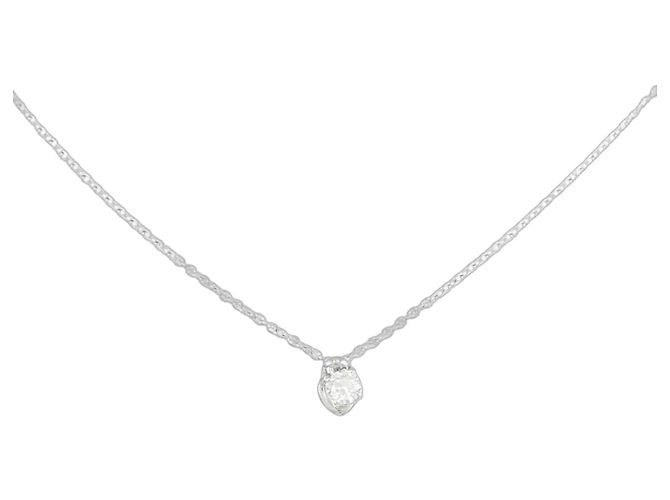 Autre Marque Colar de ouro branco Au750 e diamantes Prata