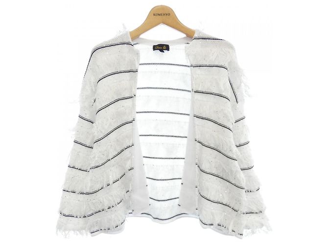 Autre Marque Cárdigan de punto Drawer Blanco Azul marino