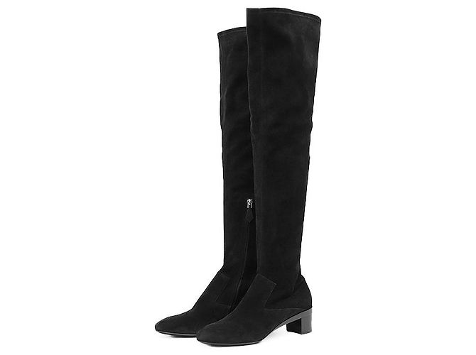 Hermès Botas largas de nubuck Hermes 38 Negro
