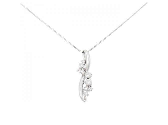 Autre Marque Au750 Diamant Halskette Silber