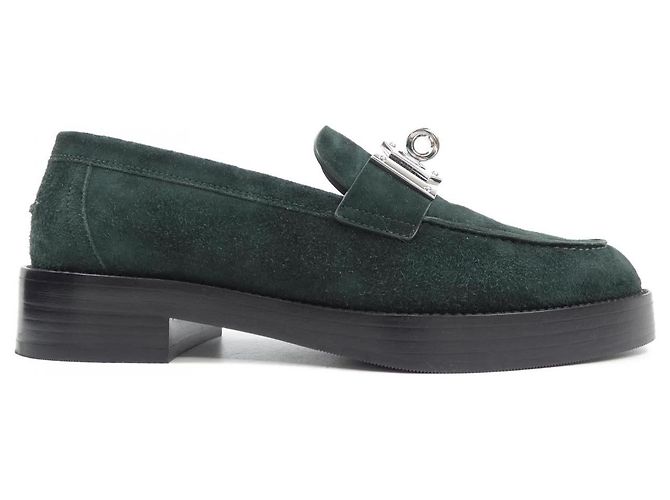Hermès Hermes Lederschuhe Grün
