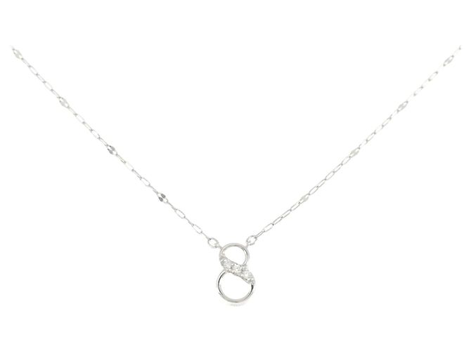 Autre Marque Diamant Halskette Pt950 Pt850 Silber