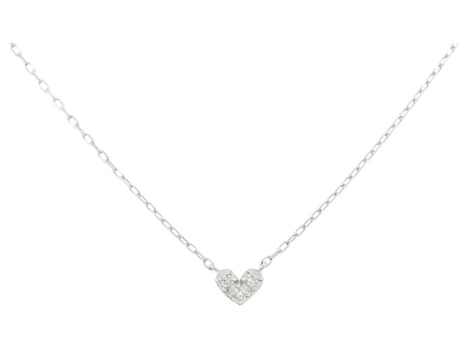 Autre Marque Colar de ouro branco Au750 e diamantes