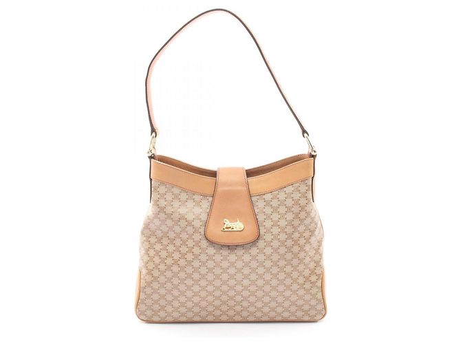 Céline Bolsa de Ombro Celine Triomphe Marrom Bege