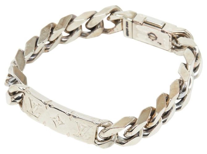 Bracciale Charm Louis Vuitton LV Signature Argento