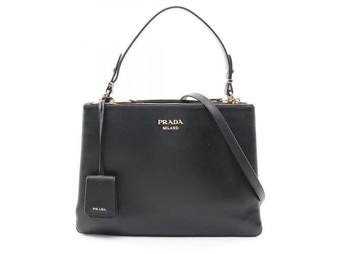 Prada Tote Bag aus schwarzem Leder