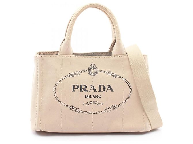 Tote Sac cabas 2-Way CANAPA Prada Beige