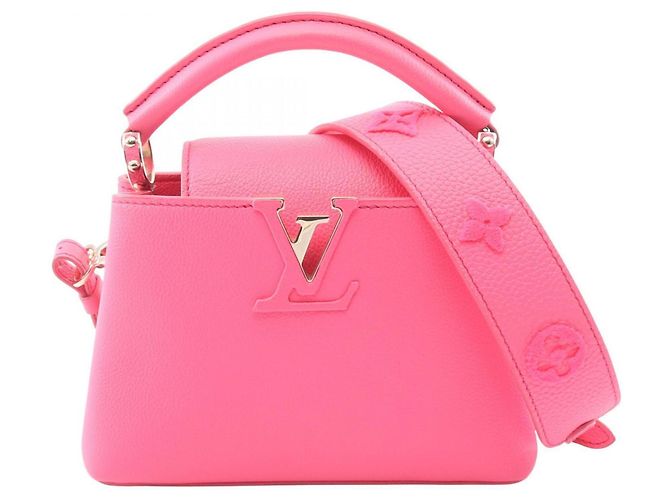 Louis Vuitton Capucines Mini 2-Way Handbag Pink