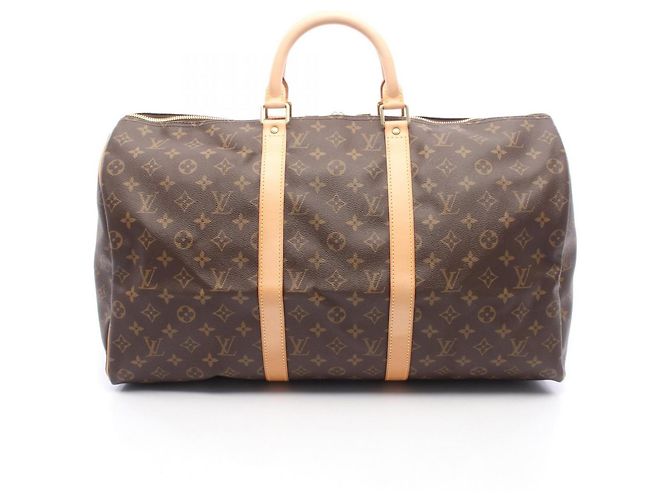 Borsa Boston Louis Vuitton Keepall 50 Marrone Monogramma
