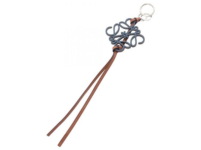 Loewe Anagram Keychain Accessory Brown Navy blue