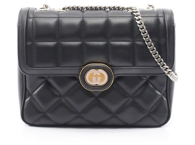 Borsa a mano Gucci in pelle nera Nero