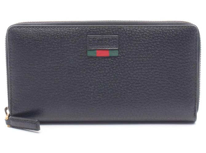 Gucci Black Leather Long Wallet