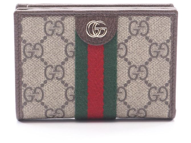 Gucci Ophidia Small Wallet Brown Multiple colors Beige
