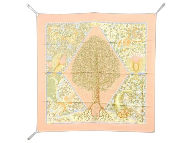 Hermès Pañuelo de Seda Hermes AXIS MUNAI Rosa