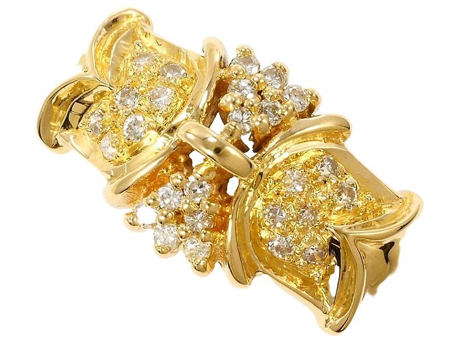 Autre Marque 18K Gelbgold-Ring mit Diamant Golden