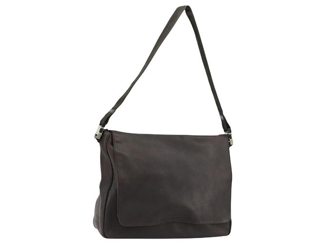 Borsa a Spalla PRADA in Pelle Marrone Argento bs35255
