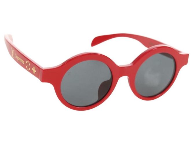 LOUIS VUITTON Supreme collaboration Sunglasses plastic Red Z0989E Auth 181672SM